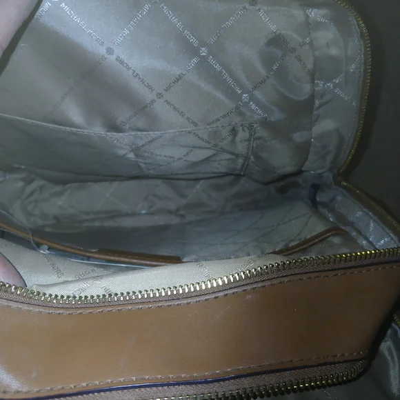 Michael Kors Brown Logo Backpack - Picture 4 of 6